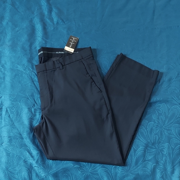 Alfani Other - ALFANI Men's Slim-black Navy Straight Leg Pants 38W \ 30L
